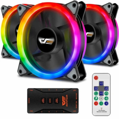 3x Ventole gaming darkFlash DR12-Pro 120mm raffreddamento computer PC Asus Aura - Bild 1 von 4