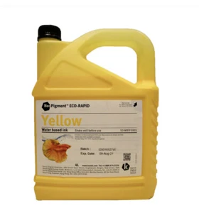 4 Liter Wasserpigment Tinte Textil Stoff Druck Neo Kornit Digital Gelb - Bild 1 von 4