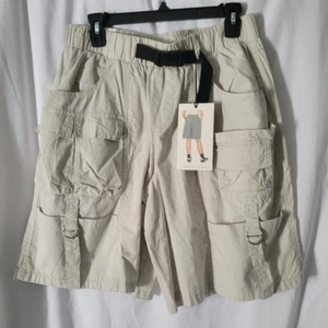 Angel Kiss Beige High Rise Cargo Shorts Skater Women's X-Large - Picture 1 of 9