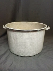 Vintage Grande pentola grigia in granito/smalto, senza coperchio, manici laterali - Foto 1 di 7