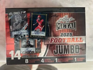 2025 Leaf Metal Football Jumbo Factory Sealed Box - Picture 1 of 1