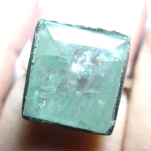 LOVLY! 9.50 ct NATURAL BLUE AQUAMARINE RING 925 S.SILVER. SIZE 7.75 - Picture 1 of 9