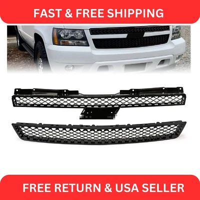 Parrilla delantera de malla negra para Chevy Tahoe Suburban Avalanche 07-2014 Foto 1 de 4