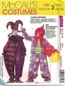 McCalls 6719 Halloween Costume Pattern Clowns 2 Hours Adult Size 34 36 OOP - Picture 1 of 2