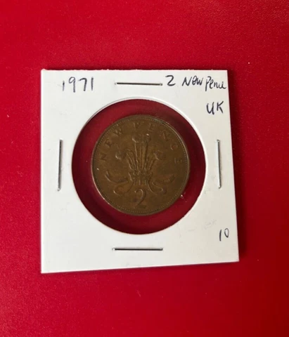 1971 TWO NEW PENCE UK COIN - NICE WORLD COIN !!! Cover