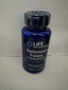 Optimized Folate L-Methylfolate 1700mcg - 100 Veg Tabs Life Extension 11/26 - Picture 1 of 3