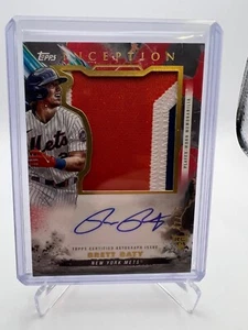2023 Topps Inception Brett Baty #IAJP-BB Jumbo Patch Rookie Auto /50 Mets - Bild 1 von 2