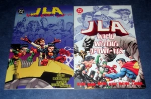 JLA WORLD WITHOUT GROWTH-UPS #1 Y 2 (de 2) primer juego de impresión DC 1998 TEEN TITANS CASI NUEVO - Imagen 1 de 1