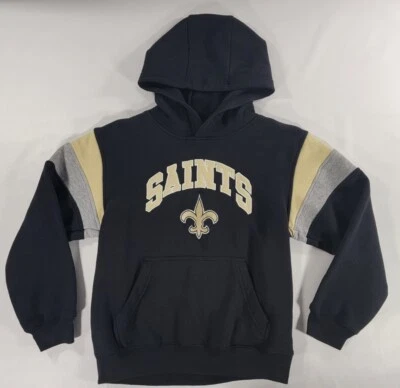 New Orleans Saints Equipo NFL Ropa Juvenil Talla M Bordado Pullover Sudadera con Capucha Usado en Excelente Condición Foto 1 de 4