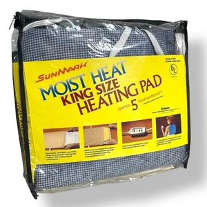 SunMark Moist Heat King Size Heating Pad #1285 Removable Washable Cov 3 Settings - Picture 1 of 7