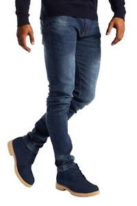 Men's Slim Fit Jeans Skinny Stretch Denim Pants - Picture 1 of 25