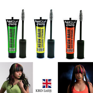 Neon Hair Colour Streaks UV Reactive Glow Temporary Wash Out Dye Party Make Up 