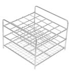 25-Hole Stainless Steel Test Tube Rack for Scientific Experiments