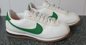 NIKE CORTEZ SIZE 7.5 VANILLA GREEN TRAINERS COLOUR IS OOP