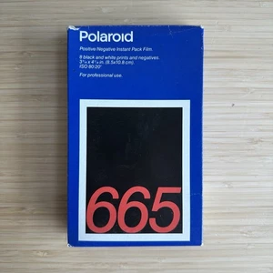 Polaroid 665 Instant B&W Film ISO 80 EXP 06/93 - 8 Photos - New Open Box - Picture 1 of 4
