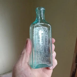 5 5/8""SMALL SIZE DR.KILMER'S SWAMP ROOT KL&B CURE LONDON HAND BLOWN BOTTLE" - Picture 1 of 8