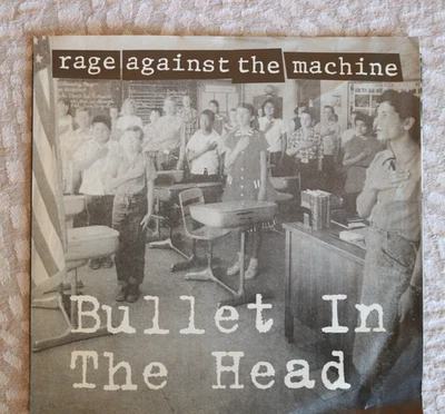 RAGE AGAINST THE MACHINE "Bullet in the Head" - 7" Single 45 - 1993 PROMO - Epic - Image 1 of 4