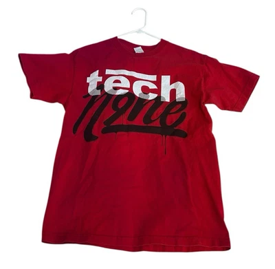 Camiseta Tech N9ne Extraña Etiqueta Discográfica Hip Hop Rap Gráfico Roja Mediana Foto 1 de 4