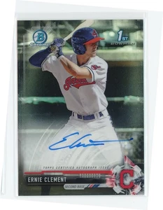 Ernie Clement 2017 Bowman Chrome 1st Prospect Autograph Black Refractor /75 - Bild 1 von 10