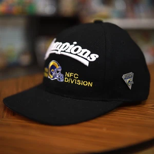 Vintage 1999 NFL St. Louis Rams NFC Division Champions Puma Wool Strapback Hat - Bild 1 von 6