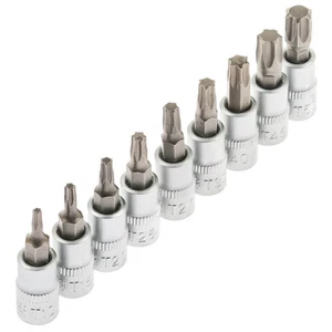 Steckschlüssel Satz Torx 1/4 Bit-Einsätze Stecknüsse Set Torxschlüssel Torxnüsse - Bild 1 von 9