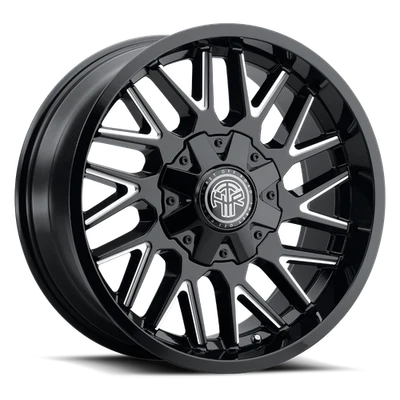 Thret Offroad Wheels 803 Revolver 20x10 -21 Black & Milled 8X165.1 8X170 (QTY 1) - Imagem 1 de 4