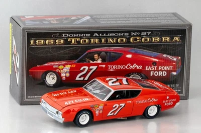 Autographed University of Racing 1969 Donnie Allison East Point Ford Torino 1/24 - Image 1 of 3