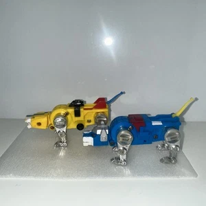 Lion Voltron Pull BackLion Force 1984 LJN action figure vintage blu e giallo - Foto 1 di 19