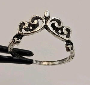 Trachtenring silberfarben Diadem Größe 41/4 - Bild 1 von 6