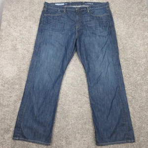 Gap Jeans Mens 40x32 Blue Loose Straight Baggy Comfort Whisker Faded Denim Pants - Picture 1 of 12