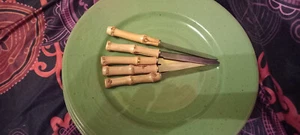 5 Bambusgriff Dessertmesser, niederländisch - Bild 1 von 5