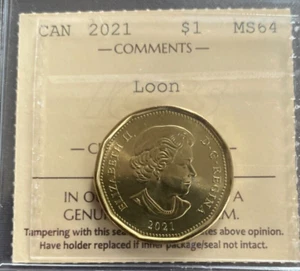 Canada - 1 Dollar - 2021 - Loon - ICCS Certified - MS-64 - Picture 1 of 3