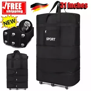 31" XXL Große Faltbare Rollenreisetasche Sporttasche mit Dehnfalte Reisetasche - Bild 1 von 14