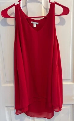 EST. 1946, blusa, talla L, top sin mangas, rojo Foto 1 de 4