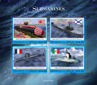 Malediven Schiffe Briefmarken 2020 postfrisch U-Boote JS Oryu Sierra Rubis Klasse 4 V M/S