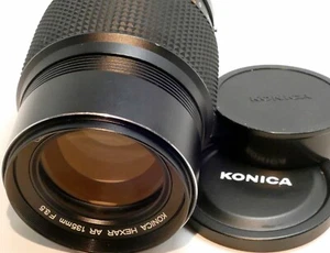 Konica 135mm F/3.5 Hexar AR Mount Lens w/ caps telephoto - Mint condition - Picture 1 of 20