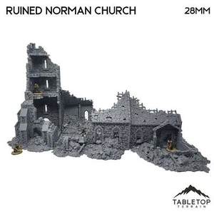 Ruined Norman Church - Country & King - Fantasy Historical Ruins - WWII Terrain - Picture 1 of 11