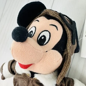 The Disney Store 8" Mini Bean Bag Pilot Mickey Mouse Plush - Picture 1 of 8