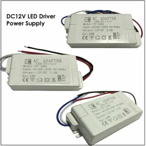 240V- DC 12V LED Treiber Netzteil 12W/24W/36W Schalter Trafo LED Beleuchtung - Bild 1 von 39