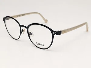 Liu Jo LJ2104R 002 Rund Brille Brillengestell Damen: Satin Schwarz 48-20-135 (NEU) - Bild 1 von 11