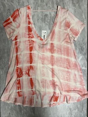 Nuevo Top EZRA by BluNoir Sharkbite Dobladillo ROSA Teñido con Corbata Cuello en V Espalda Baja MEDIANO nuevo con etiquetas Foto 1 de 4