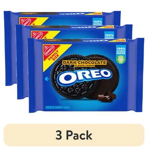 (Pack of 3) Dark Chocolate Cream Chocolate Sandwich Cookies, Family Size, 17 oz - Picture 1 of 6