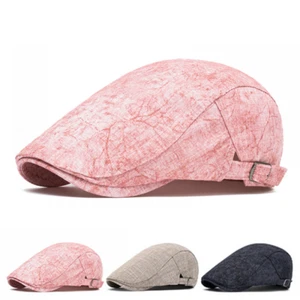 Men Ivy Duckbill Newsboy Gatsby Flat Hat Golf Summer Driving Beret Peaked Cap - Picture 1 of 12