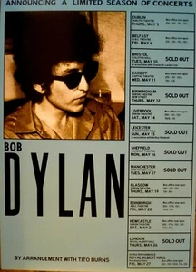Bob Dylan concert promo poster - Royal Albert Hall London and UK tour May 1966 - Picture 1 of 1