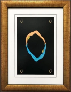 Erte "O" CUSTOM FRAMED Vintage Print Art Deco Alphabet Letter Suite NEW Fashion - Picture 1 of 3