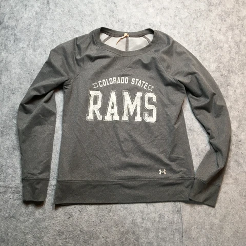Under Armour Colorado State Rams Sweatshirt Womens Medium M Gray Coldgear Logo Cover