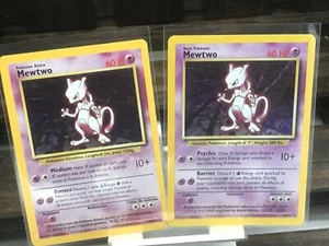 MEWTWO (Spanish AND English Holos) Pokemon TCG 10/102 Base Set Holos 1999 - Picture 1 of 5