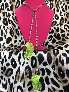 Collar Lucite Swarovski amarillo neón amarillo neón ""Glam Glow"" brillo diurno - Imagen 1 de 9