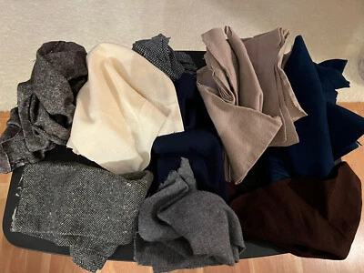 Wool Fabric Remnants 2 lbs of Assorted colors and Sizes - Image 1 of 4