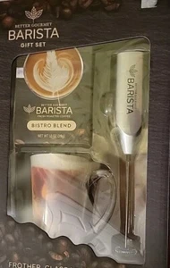 Barista Gift Set With Cold Foam Frother Glass Mug And 1 Oz Coffee - Picture 1 of 6